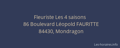 Fleuriste Les 4 saisons