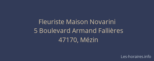 Fleuriste Maison Novarini