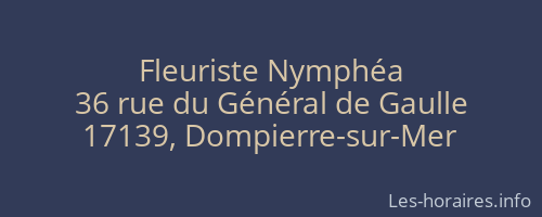 Fleuriste Nymphéa