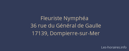 Fleuriste Nymph&eacute;a
