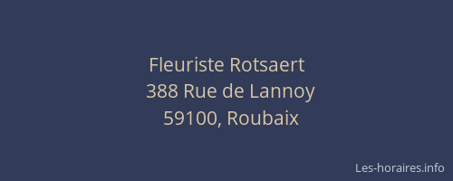 Fleuriste Rotsaert