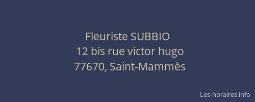 Fleuriste SUBBIO