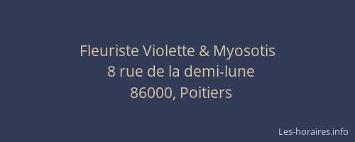 Fleuriste Violette & Myosotis