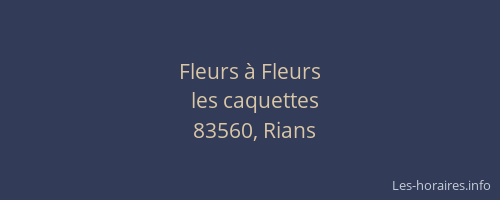Fleurs à Fleurs