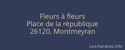 Fleurs à fleurs