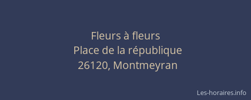 Fleurs &agrave; fleurs