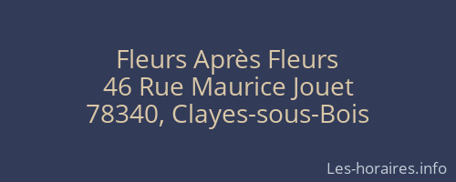 Fleurs Après Fleurs