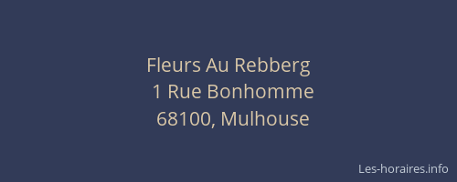 Fleurs Au Rebberg