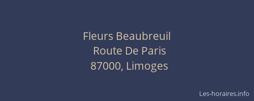 Fleurs Beaubreuil
