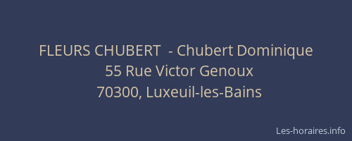 FLEURS CHUBERT  - Chubert Dominique