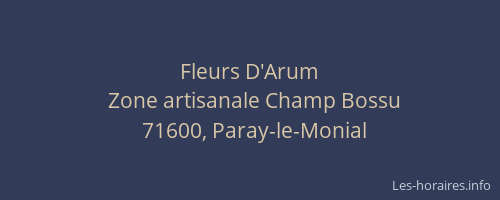 Fleurs D'Arum