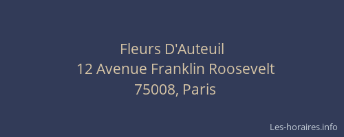 Fleurs D'Auteuil