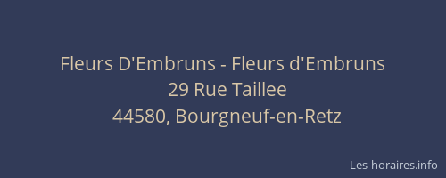 Fleurs D'Embruns - Fleurs d'Embruns