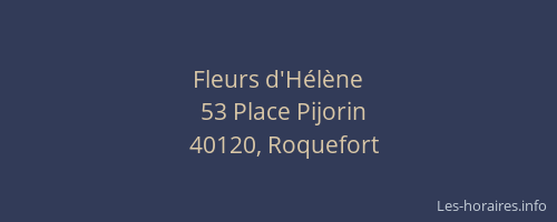 Fleurs d'H&eacute;l&egrave;ne