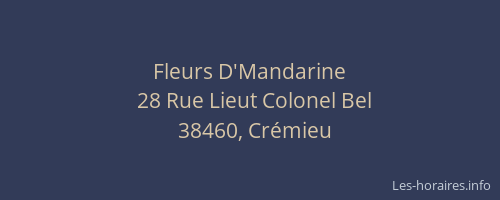 Fleurs D'Mandarine