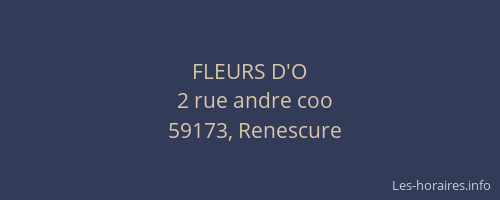 FLEURS D'O