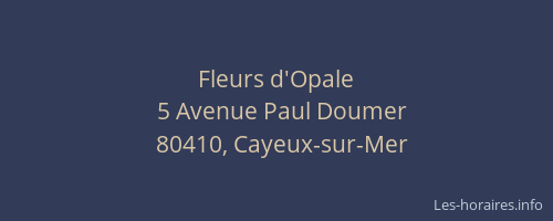 Fleurs d'Opale