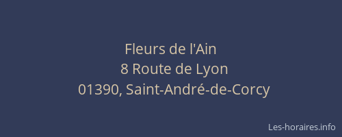 Fleurs de l'Ain