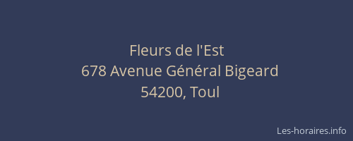 Fleurs de l'Est