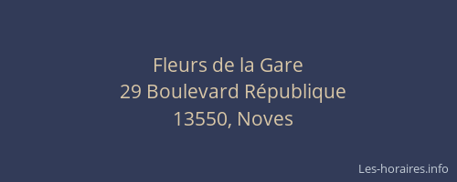 Fleurs de la Gare