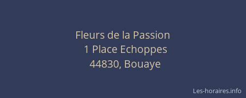 Fleurs de la Passion