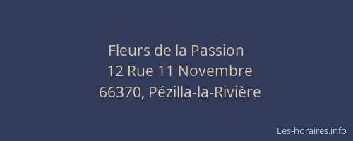 Fleurs de la Passion