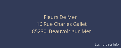 Fleurs De Mer