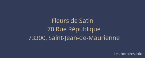 Fleurs de Satin