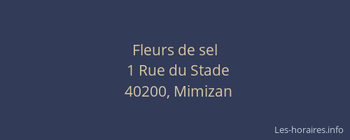 Fleurs de sel