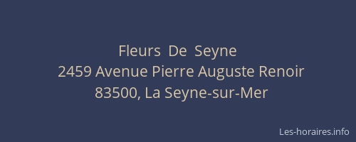 Fleurs  De  Seyne