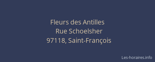 Fleurs des Antilles
