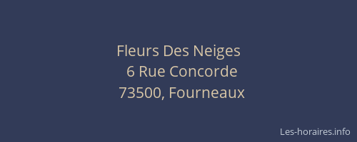 Fleurs Des Neiges