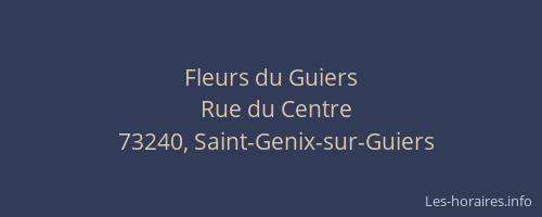 Fleurs du Guiers