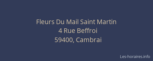 Fleurs Du Mail Saint Martin