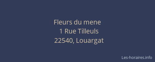 Fleurs du mene