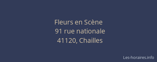 Fleurs en Sc&egrave;ne