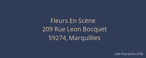 Fleurs En Scène
