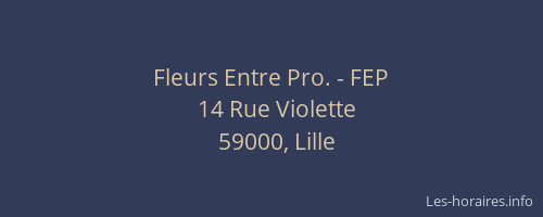 Fleurs Entre Pro. - FEP