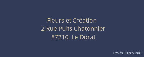 Fleurs et Cr&eacute;ation
