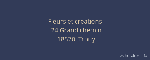 Fleurs et cr&eacute;ations