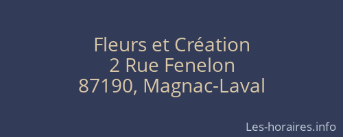 Fleurs et Création