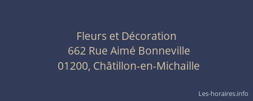 Fleurs et Décoration