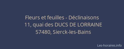 Fleurs et feuilles - D&eacute;clinaisons