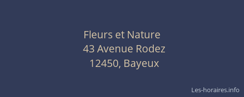 Fleurs et Nature