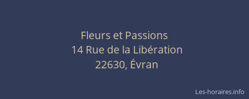 Fleurs et Passions