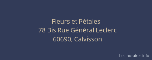 Fleurs et P&eacute;tales