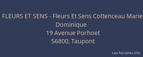 FLEURS ET SENS - Fleurs Et Sens Cottenceau Marie Dominique