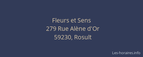 Fleurs et Sens
