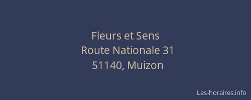 Fleurs et Sens
