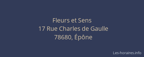 Fleurs et Sens